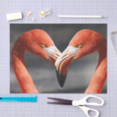 Vlamingoenen in de liefde tissuepapier (Craft)