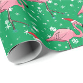 Vlamingoenen in Kerstmis in Santa Hats Cadeaupapier (Rol Hoek)