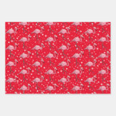 Vlamingoenen in Kerstmis in Santa Hats Inpakpapier Vel (Voorkant 2)