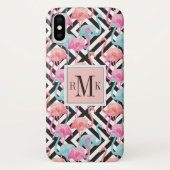 Vlamingoenen op een gebold ontwerppatroon Case-Mate iPhone case (Achterkant)