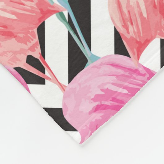 Vlamingoenen op een gebold ontwerppatroon fleece deken (Hoek)