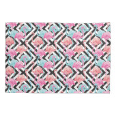 Vlamingoenen op een gebold ontwerppatroon kussensloop (Achterkant-Links)