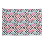 Vlamingoenen op een gebold ontwerppatroon kussensloop (Achterkant-Rechts)