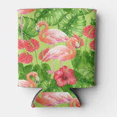 Vlamingvogels en tropische planten blikjeskoeler (Voorkant)