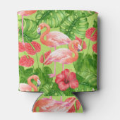 Vlamingvogels en tropische planten blikjeskoeler (Achterkant)