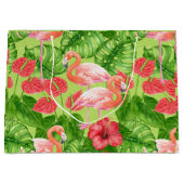 Vlamingvogels en tropische planten groot cadeauzakje (Voorkant)