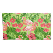 Vlamingvogels en tropische planten kussensloop (Achterkant-Rechts)