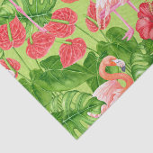 Vlamingvogels en tropische planten tissuepapier (Detail)