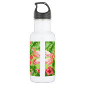 Vlamingvogels en tropische planten waterfles (Achterkant)