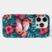 Vlamingvogels en waterverf van tropische tuinen Case-Mate iPhone case (Achterkant (horizontaal))