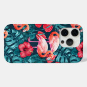 Vlamingvogels en waterverf van tropische tuinen Case-Mate iPhone case (Achterkant (horizontaal))
