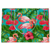 Vlamingvogels en waterverf van tropische tuinen groot cadeauzakje (Voorkant)
