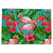 Vlamingvogels en waterverf van tropische tuinen groot cadeauzakje (Achterkant)