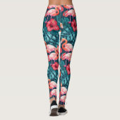Vlamingvogels en waterverf van tropische tuinen leggings (Achterkant)