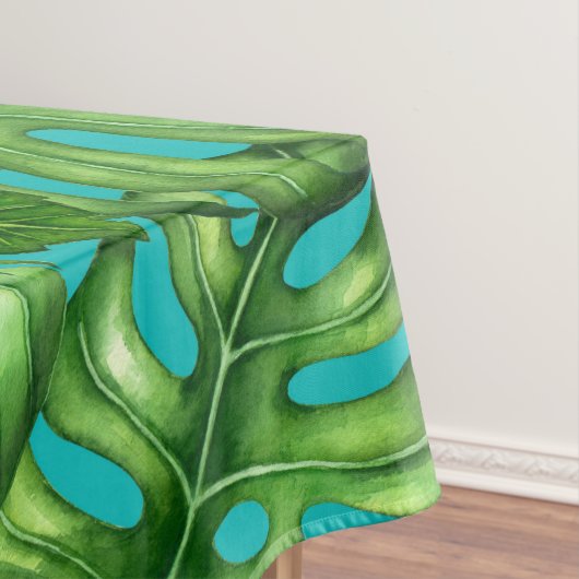 Vlamingvogels en waterverf van tropische tuinen tafelkleed (Voorbeeld)