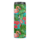 Vlamingvogels en waterverf van tropische tuinen thermosbeker (Achterkant)