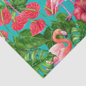 Vlamingvogels en waterverf van tropische tuinen tissuepapier (Detail)