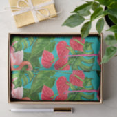 Vlamingvogels en waterverf van tropische tuinen tissuepapier (Geschenk)
