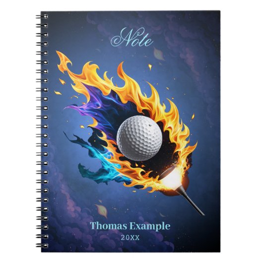 Vlamintensiteit: De golfbal in actie Notitieboek (Voorkant)