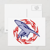Vlamjes en haaien briefkaart (Voorkant / Achterkant)