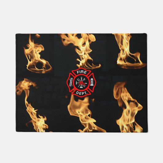 Vlamjes van de Maltese kruisbrandweerman Deurmat (Voorkant)