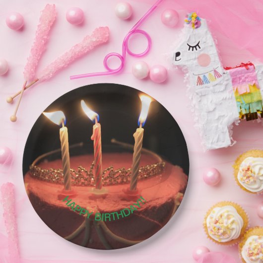 Vlamkaarsen Bord voor de 'Birthday Cake Paper' (Feest)