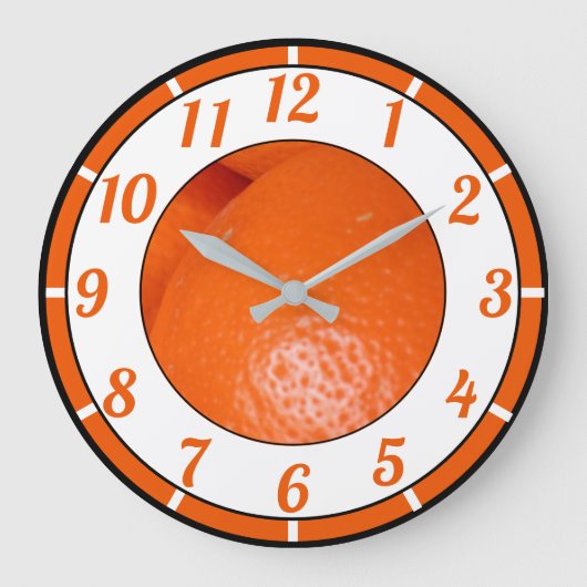 Vlamkleurige Oranje volledige vruchtendraaien Grote Klok (Voorkant)