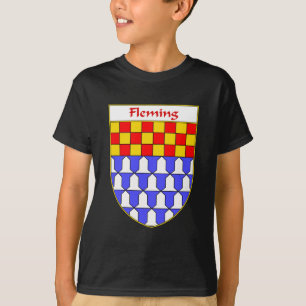 Vlamlaag van wapens/familiekust t-shirt