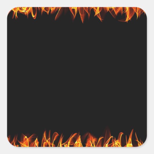 VlamLijst Vierkante Sticker (Voorkant)