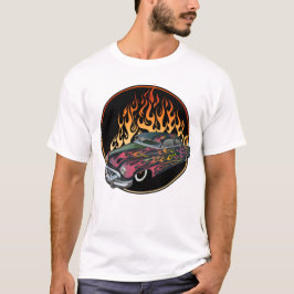 vlamm vintonijn spier want hot rod vuur logo t-shirt