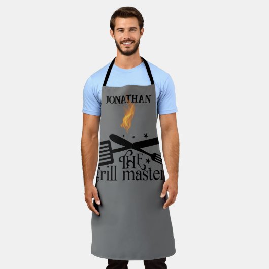 Vlammen BBQ De Grill Master Chef Cook Grilling Schort (Gedragen)