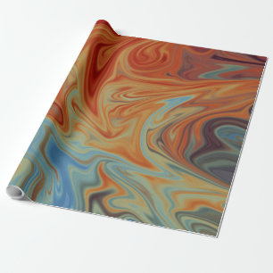 Vlammen en Water Abstract Design Beste fijne kun Cadeaupapier