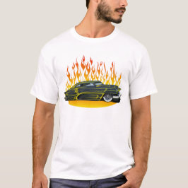 vlammen flame hot rod auto-americai t-shirt