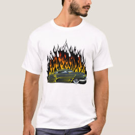 vlammen flame hot rod vederauto uit Amerika T-shirt