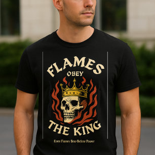 Vlammen gehoorzamen de Koning   Savage Alpha Gym T T-shirt
