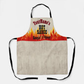  vlammen gepersonaliseerde hot sauce chef schort (Voorkant)