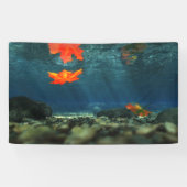 Vlammen in de waterbanner spandoek (Horizontaal)