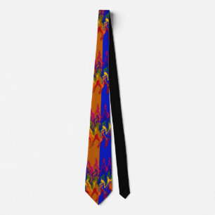 Vlammen in het abstract over de strepen kleuren stropdas