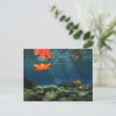 Vlammen in het Briefkaart water (Staand voorkant)