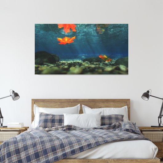 Vlammen in het waterschilderdoek canvas afdruk (Insitu (Slaapkamer))