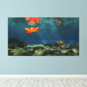 Vlammen in het waterschilderdoek canvas afdruk (Insitu (Houten vloer))