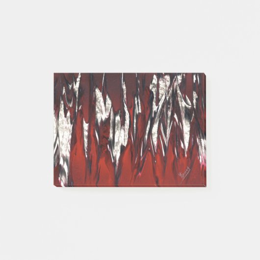 Vlammen in rood tot zwart post-it® notes (Voorkant)