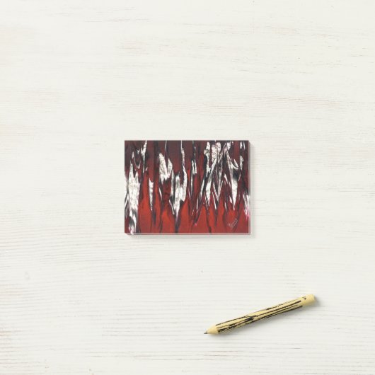 Vlammen in rood tot zwart post-it® notes (Op bureau)