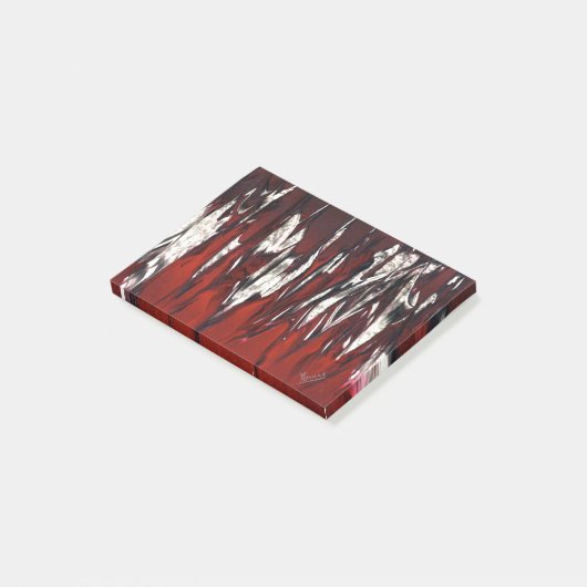 Vlammen in rood tot zwart post-it® notes (Schuin)