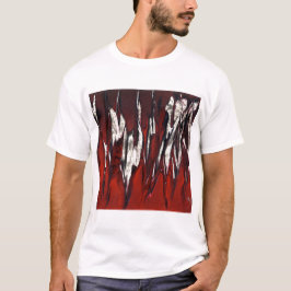 Vlammen in rood tot zwart t-shirt
