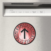 Vlammen, rood [17. Tiwaz] Magneet (Insitu (Vaatwasser))