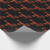 Vlammen Schorpioen Patroon Wrapping Paper Cadeaupapier (Hoek)