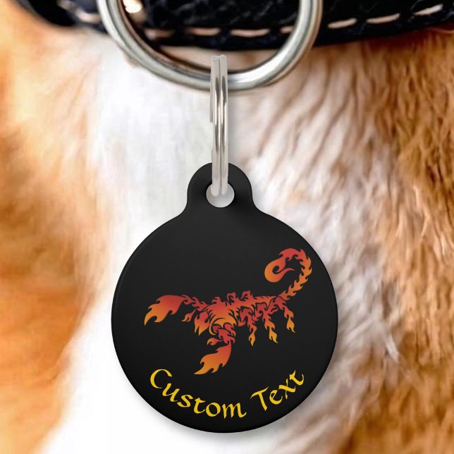 Vlammen Schorpioen Pet ID Tag Huisdierpenning (Creator heeft geüpload)