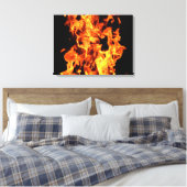 Vlammen Uitgerekte Canvas Print (Insitu (Slaapkamer))