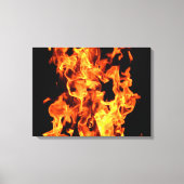 Vlammen Uitgerekte Canvas Print (Voorkant)